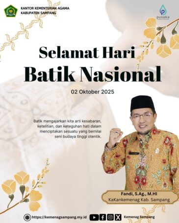 Hari Batik Nasional, Kepala Kemenag Sampang Ajak Generasi Muda Bangga Memakainya